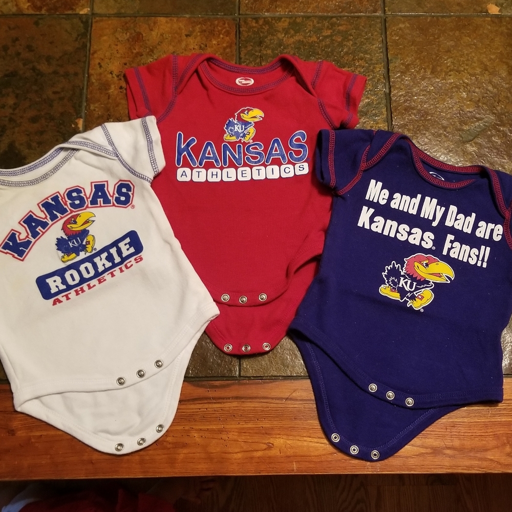 Kansas Jayhawks Onesies Set